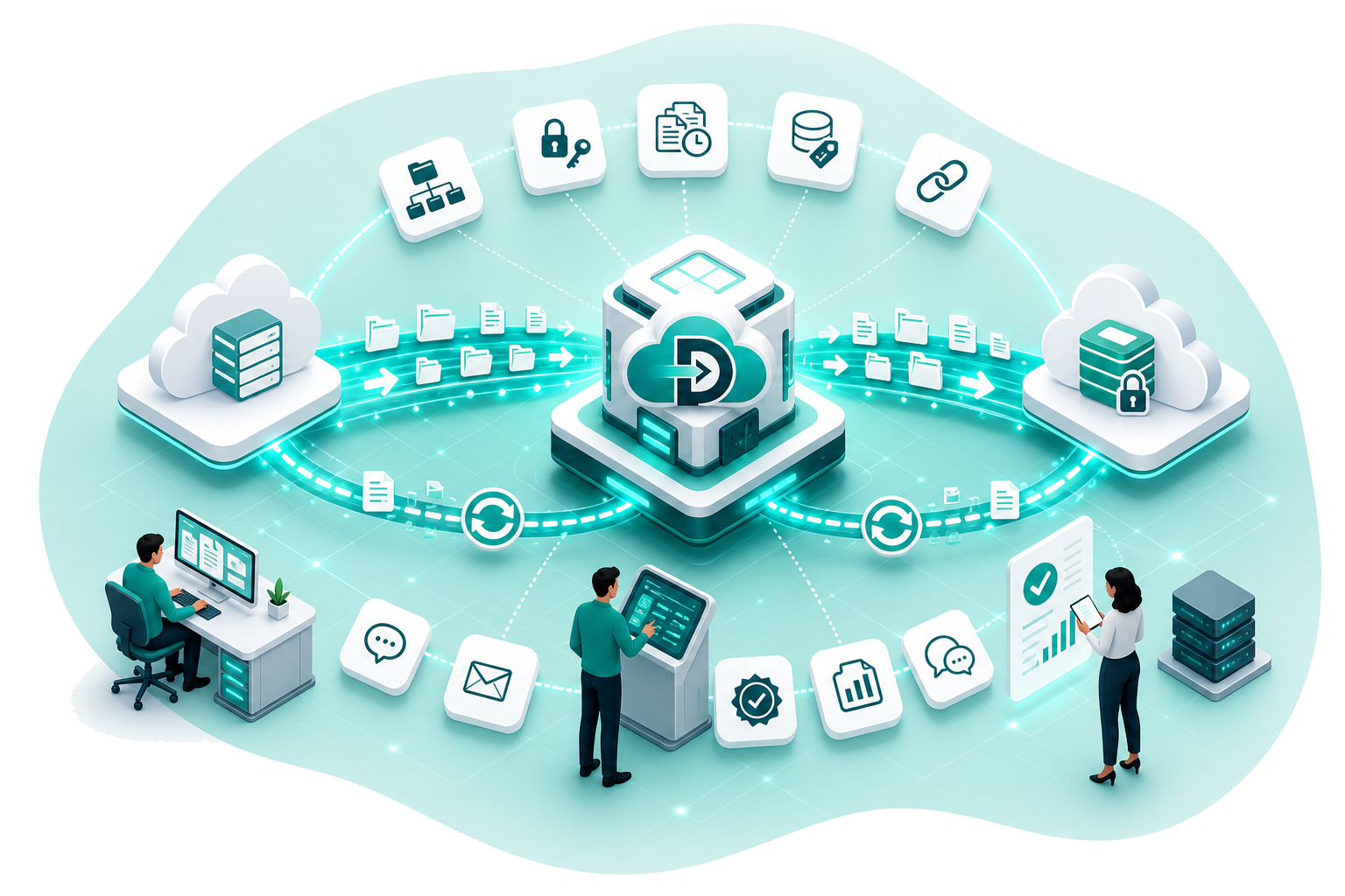 Enterprise content migration with secure delta synchronization