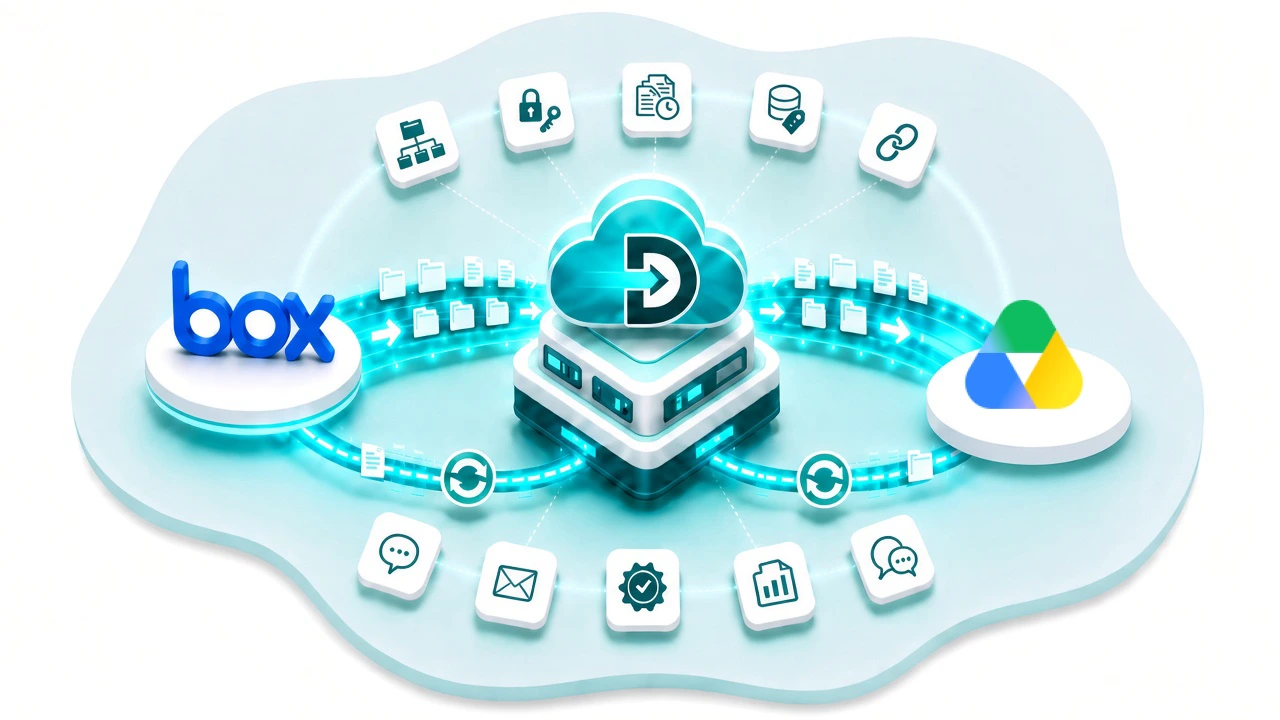Data Relocate Box to Google Drive migration — secure transfer with permissions and collaboration data