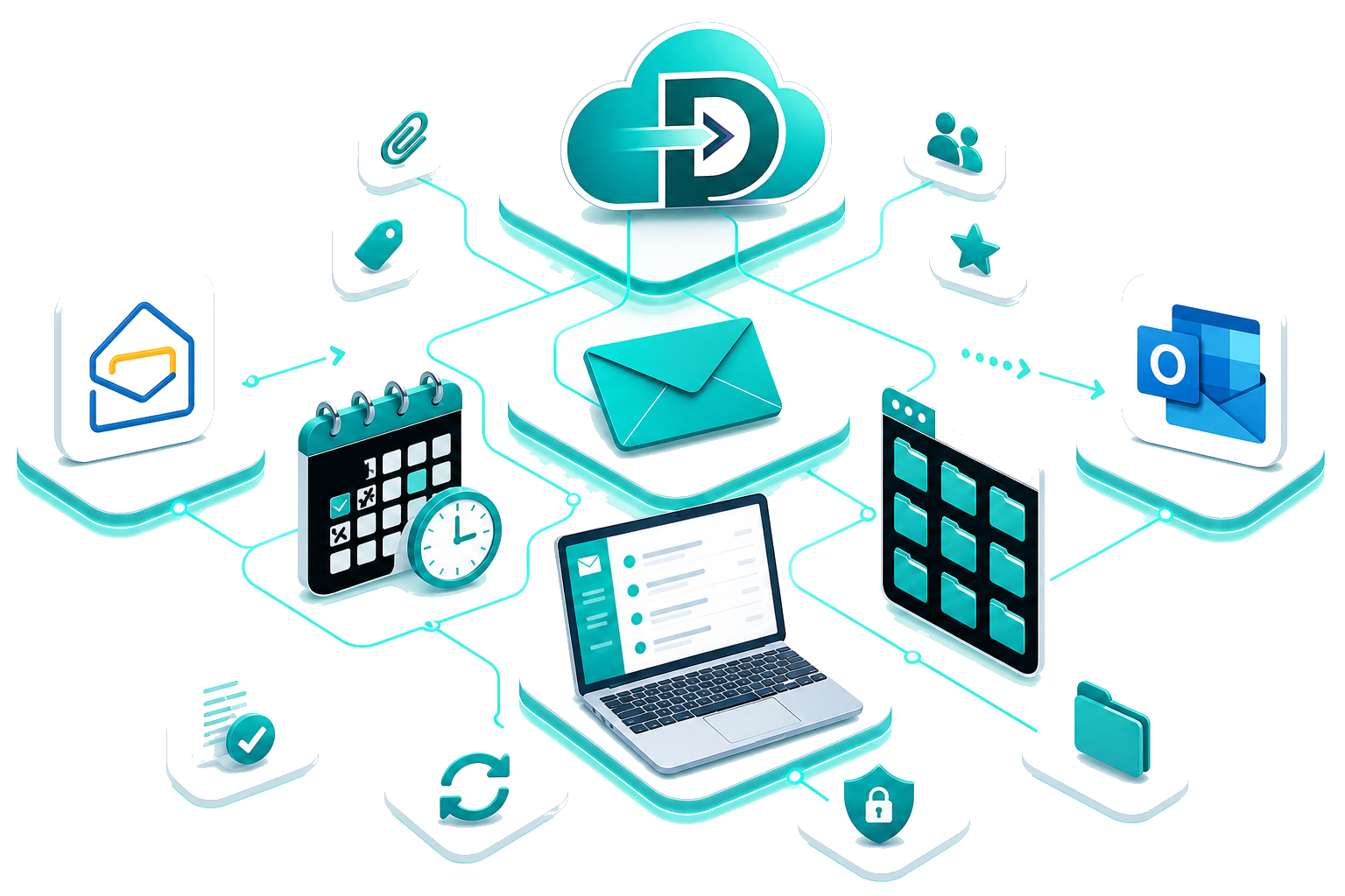 Data Relocate Zoho Mail to Outlook migration — secure transfer with permissions and collaboration data